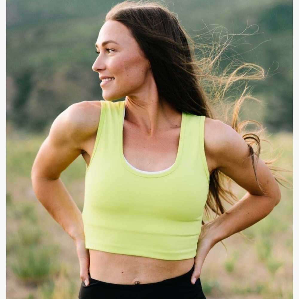 Zyia STRONGER TANK cropped size Medium lime